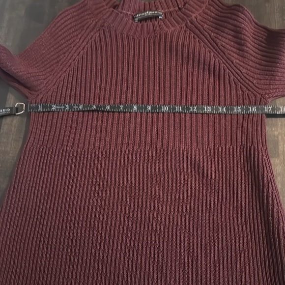 Peruvian Connection Maroon Babydoll Sweater Dress Size Medium - Picture 6 of 7